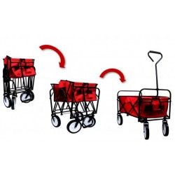 Strand kocsi összecsukható piros