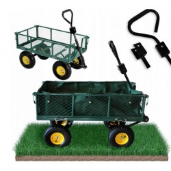 Kerti kocsi fém rácsos zöld