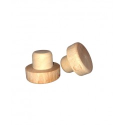 Fa tetejű szilikon dugó 26 mm - üvegpalackokhoz