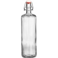 Rigata 1Literes üvegpalack pálinkás üveg FÉM csattal