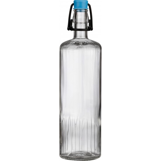 Rigata 1Literes üvegpalack pálinkás,vizes üveg KÉK csattal