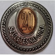 Fém címke évszámos 20