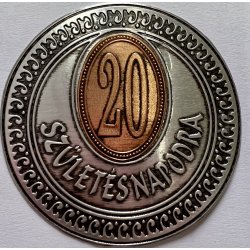 Fém címke évszámos 20