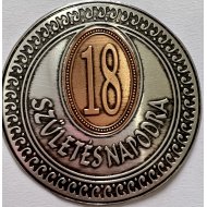 Fém címke évszámos 18