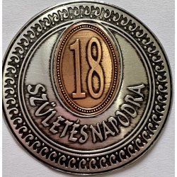 Fém címke évszámos 18