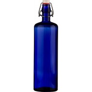 Rigata 0,5 Literes KÉK  üvegpalack pálinkás üveg FÉM csattal