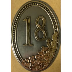 Fém-Arany évszámos címke 18