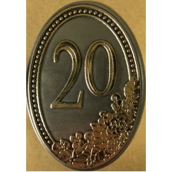 Fém-Arany évszámos címke 20
