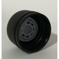 Csavarzár 31,5 fekete műanyag kiöntős - üvegpalackokhoz