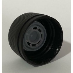 Csavarzár 31,5 fekete műanyag kiöntős - üvegpalackokhoz