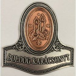 Fém címke réz betétes  Gyertya