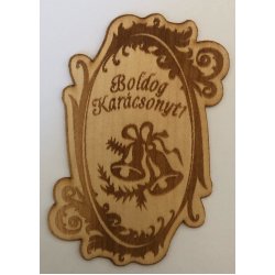 Fa címke kari csengő