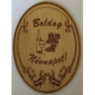 Fa címke ovál Boldog Névnapot