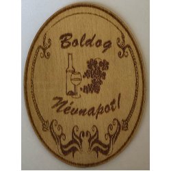 Fa címke ovál Boldog Névnapot