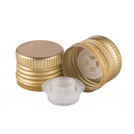 Csavarzár 31,5 alumínium arany kiöntős - üvegpalackokhoz