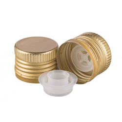 Csavarzár 31,5 alumínium arany kiöntős - üvegpalackokhoz