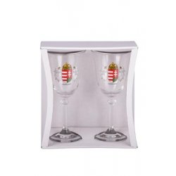 Matricás boros S2 üvegpohár Címer