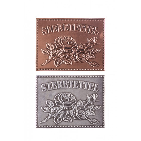 Hűtőmágnes réz Szeretettel ajándéktárgy