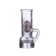 Ón címkés füles Grappa üvegpohár 0,04 Literes címer