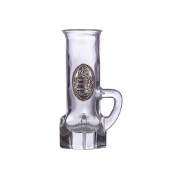 Ón címkés füles Grappa üvegpohár 0,04 Literes címer