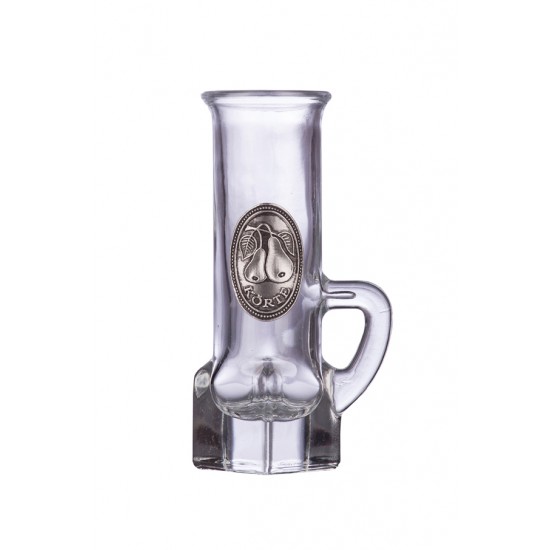 Ón címkés füles Grappa üvegpohár  0,04 Literes körte