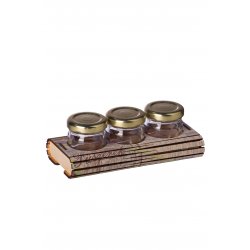 Fa fűszertartó Mono 3 levendulás ajándéktárgy